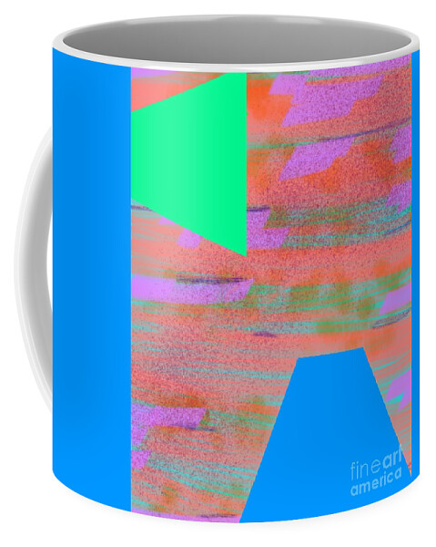 Abstract Art Coffee Mug featuring the digital art I hate flying by Jeremiah Ray
