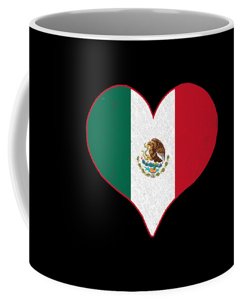 Funny Coffee Mug featuring the digital art I Heart Mexico Flag by Flippin Sweet Gear
