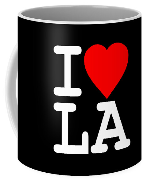 California Coffee Mug featuring the digital art I Love LA Los Angeles by Flippin Sweet Gear
