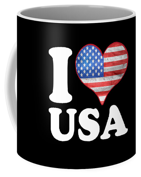 Funny Coffee Mug featuring the digital art I Love the USA Patriotic by Flippin Sweet Gear