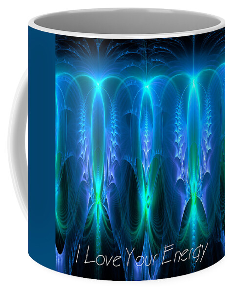 Fractal Coffee Mug featuring the digital art I Love Your Energy by Mary Ann Benoit