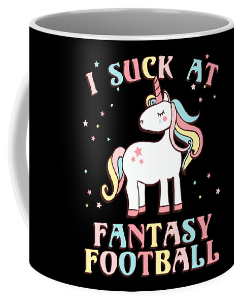 Fantasy Football Coffee Mug featuring the digital art I Suck At Fantasy Football by Flippin Sweet Gear