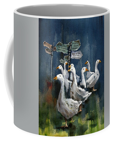  Coffee Mug featuring the painting I want te go to the PUB by Val Byrne