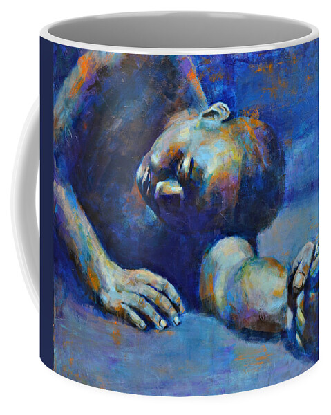 Figure Coffee Mug featuring the painting I will not give up by Luzdy Rivera