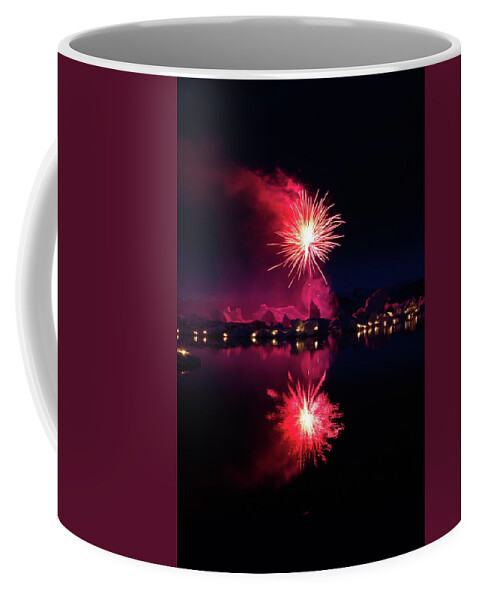 Fireworks Coffee Mug featuring the photograph Ice and roses by Christopher Mathews