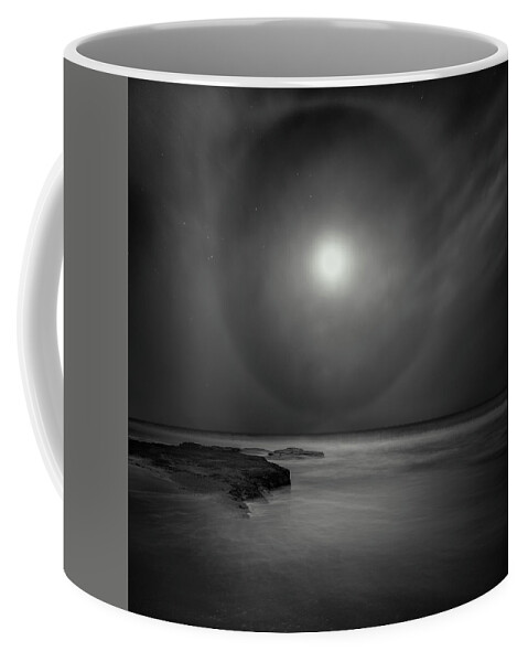 Monochrome Coffee Mug featuring the photograph Ice Moon by Grant Galbraith