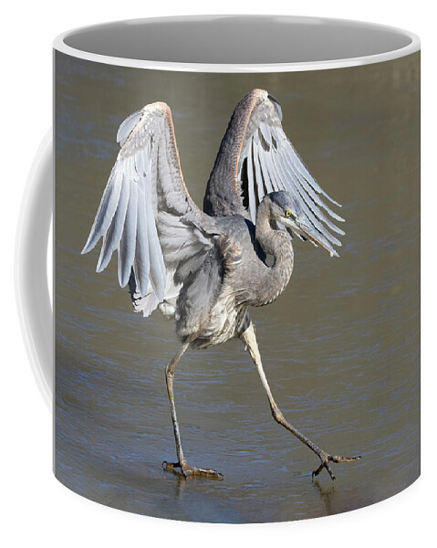Bird Coffee Mug featuring the photograph Ice Walker by Art Cole