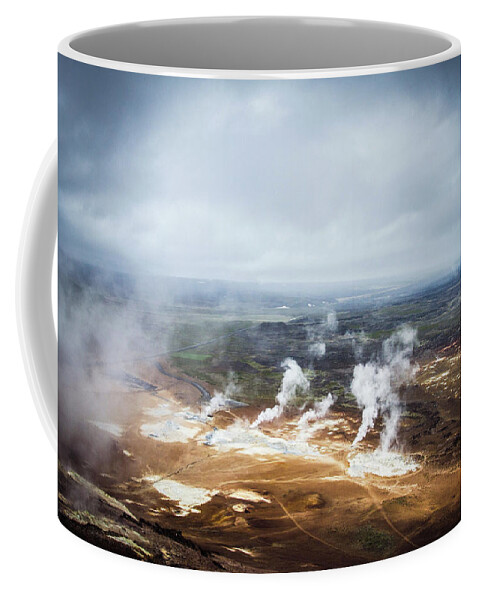 Iceland Coffee Mug featuring the photograph Iceland Hverir by Marino Flovent