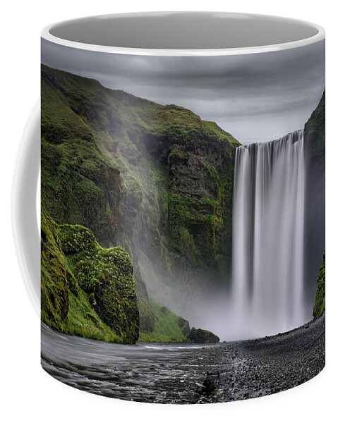 Skogafoss Coffee Mug featuring the photograph Iceland - Skogafoss by Olivier Parent