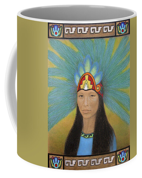 Ichpochtli Coffee Mug featuring the painting Ichpochtli by Lynet McDonald