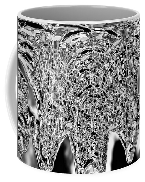 Abstract Art Coffee Mug featuring the digital art Icicle Formation by Ronald Mills