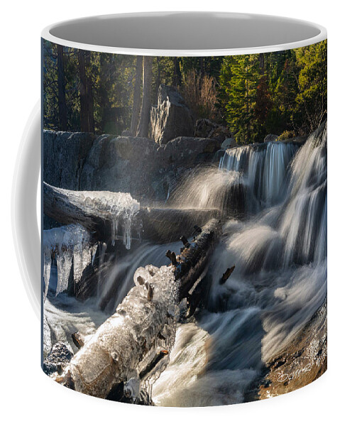 Waterfall Coffee Mug featuring the photograph Icy falls by Devin Wilson
