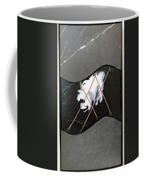 Abstract Mixed Media Coffee Mug featuring the mixed media Idea In Hashtag Prison by David Euler