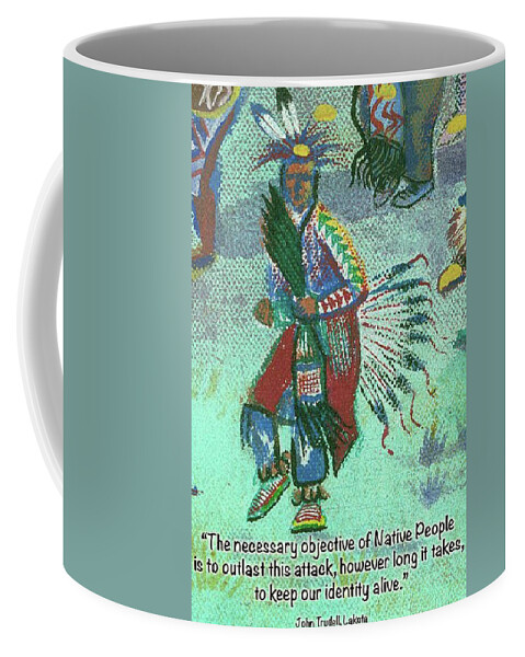  Coffee Mug featuring the drawing Identity by Robert Running Fisher Upham