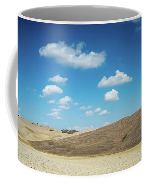 Italy Coffee Mug featuring the photograph Idyllic landscape with meadow field by Michalakis Ppalis