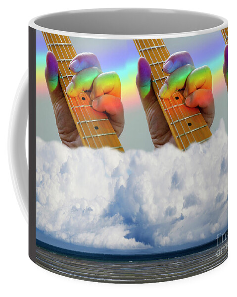 Guitar Coffee Mug featuring the photograph If There's A Rock And Roll Heaven by Bob Christopher