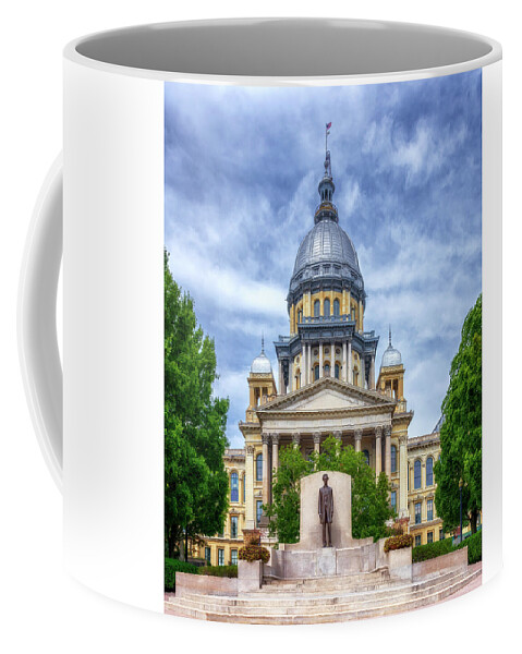 Illinois State Capitol Coffee Mug featuring the photograph Illinois State Capitol - Springfield, Illinois by Susan Rissi Tregoning