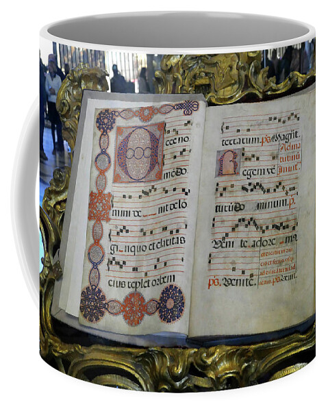 Andalucia Coffee Mug featuring the photograph Illuminated manuscripts Cathedral of Sevilla by Steve Estvanik