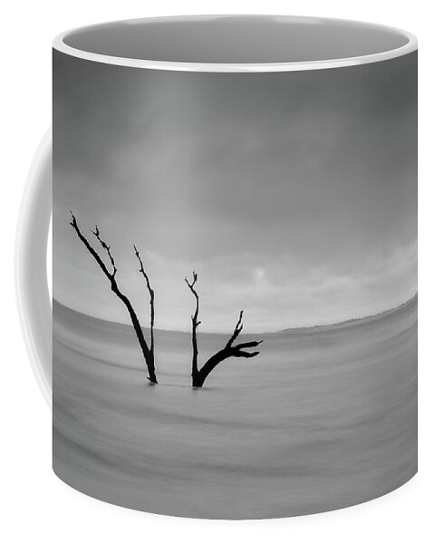 Folly Beach Coffee Mug featuring the photograph I'm Not Alone - Folly Beach SC by Donnie Whitaker