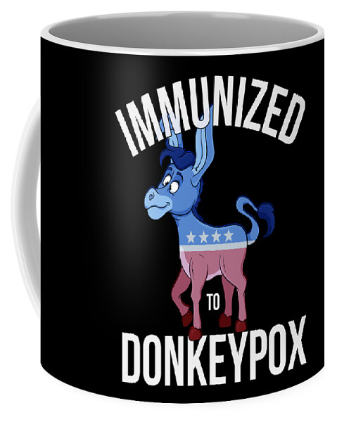 Donkeypox Coffee Mug featuring the digital art Immunized to Donkey Pox by Flippin Sweet Gear