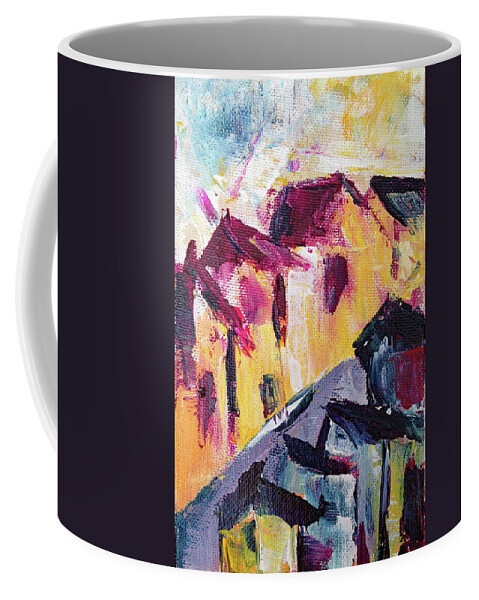 Solvang Coffee Mug featuring the painting Impression of Solvang by Roxy Rich