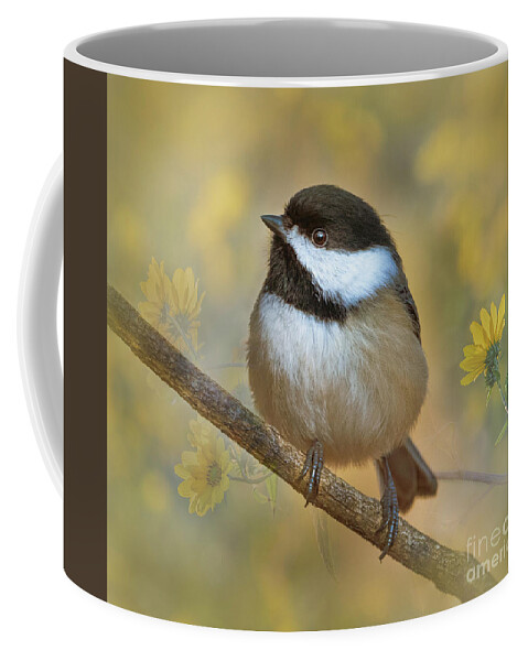 Black-capped Chickadee Coffee Mug featuring the photograph In a Summer Dream-Black-capped Chickadee by Sandra Rust