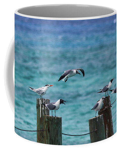 Caribbean Sea Coffee Mug featuring the photograph In Coming by Scott Burd