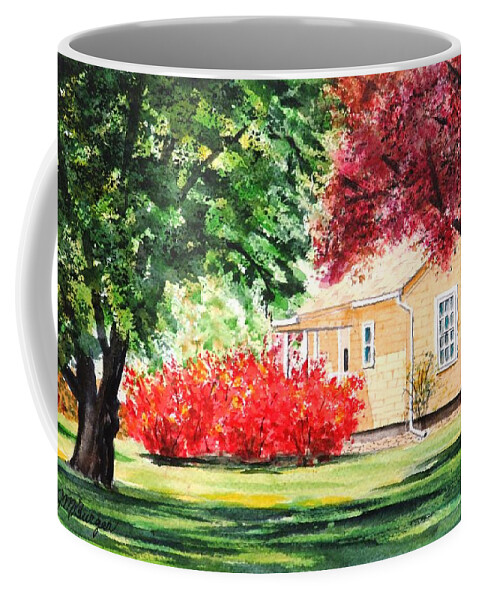 Bush Coffee Mug featuring the painting In Full Bloom by Joseph Burger