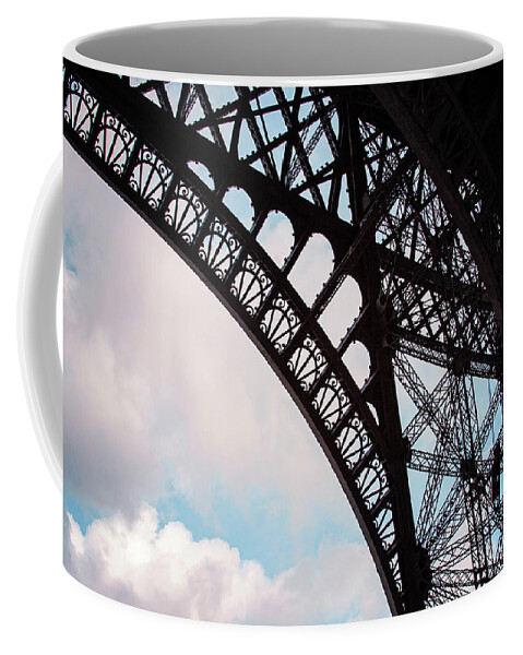 Eiffel Tower Coffee Mug featuring the photograph In the Clouds - Eiffel Tower - Paris, France by Melanie Alexandra Price