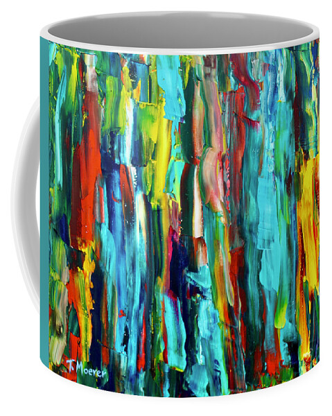 Turquoise Coffee Mug featuring the painting In The Depths 2 by Teresa Moerer