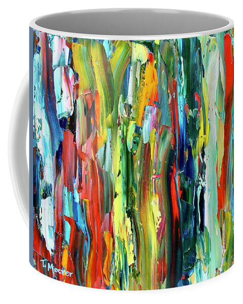 Colorful Coffee Mug featuring the painting In The Depths by Teresa Moerer