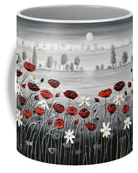 Red Poppies Coffee Mug featuring the painting In the Distance by Amanda Dagg