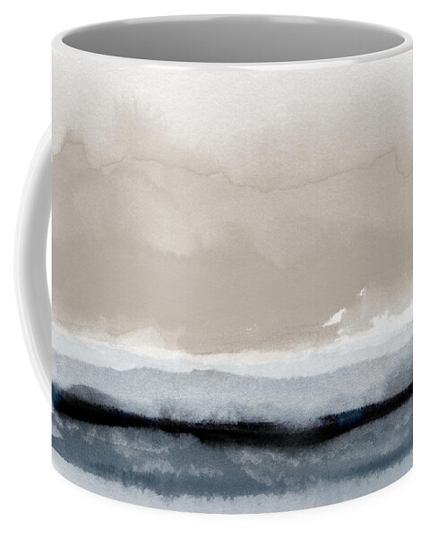 Abstract Coffee Mug featuring the mixed media In The Distance- Art by Linda Woods by Linda Woods