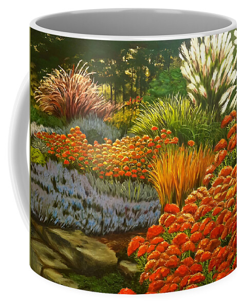 Painting Coffee Mug featuring the painting In The Garden by Sherrell Rodgers