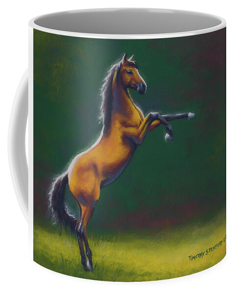 Acrylic Coffee Mug featuring the painting In the Limelight by Timothy Stanford