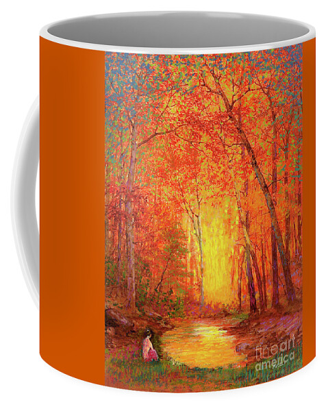 Meditation Coffee Mug featuring the painting In the Presence of Light Meditation by Jane Small