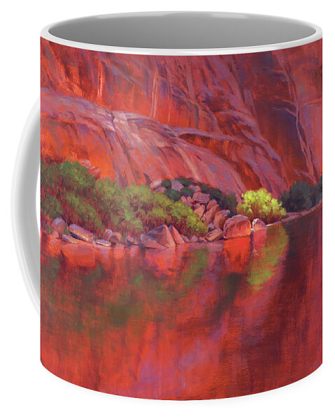 Grand Canyon Coffee Mug featuring the painting In the spotlight by Cody DeLong