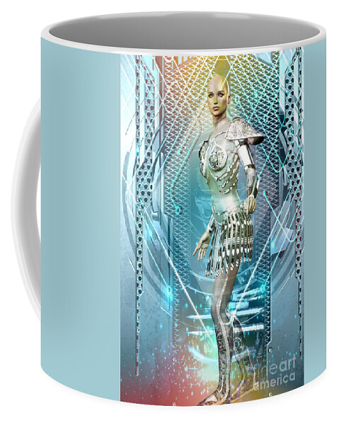 Ai Coffee Mug featuring the digital art In The Year ...  ??? by Shadowlea Is