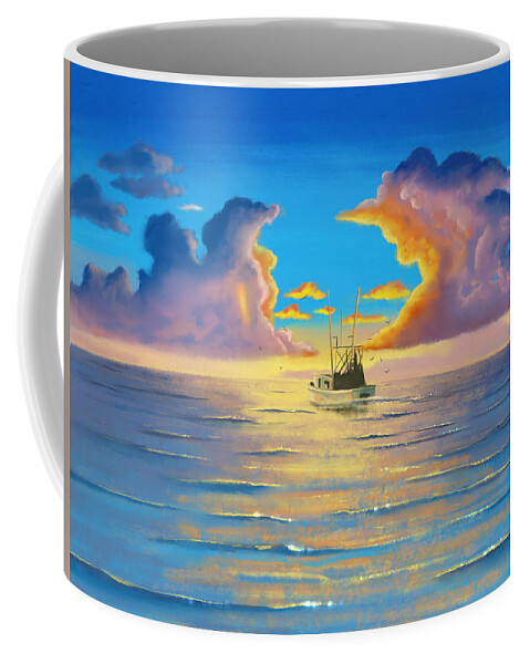 Calm Coffee Mug featuring the digital art In To The Mystic by Kevin Putman