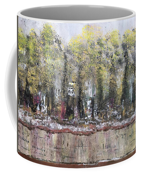 Woods Coffee Mug featuring the painting In To The Woods by Rowena Rizo-Patron