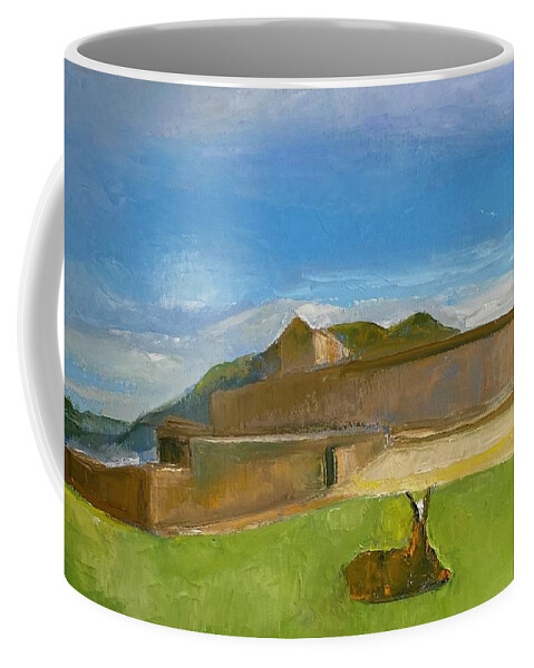 Incapirca Coffee Mug featuring the painting Incs Pirca by Suzanne Giuriati Cerny