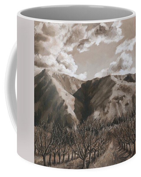 Landscape Coffee Mug featuring the drawing Indian Hill by Jordan Henderson