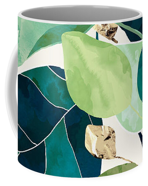 Indigo Coffee Mug featuring the digital art Indigo Plant II by Spacefrog Designs