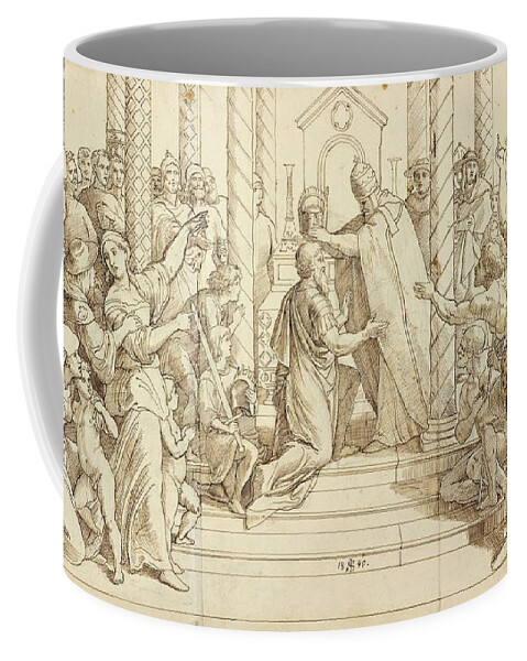 Judith Leyster Coffee Mug featuring the painting Inhaling van prinses Wilhelmina van Pruisen te Berlijn, 1789 by Padre Martini by MotionAge Designs