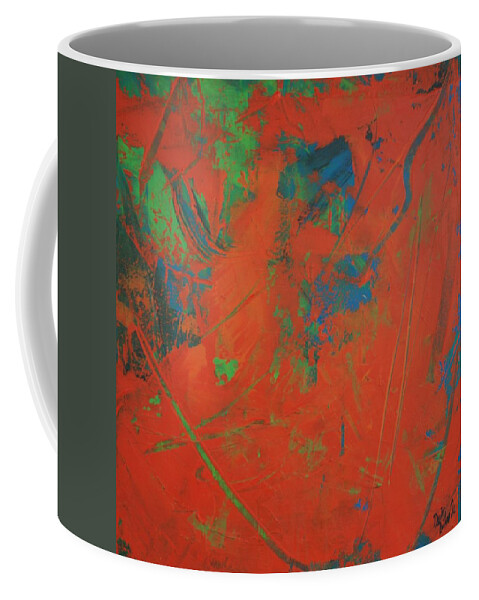 Abstract Coffee Mug featuring the painting Inner Light by Dick Richards