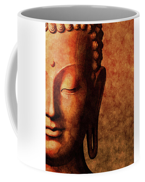 Buddha Coffee Mug featuring the mixed media Inner Peace 02 - Buddha by Studio Grafiikka