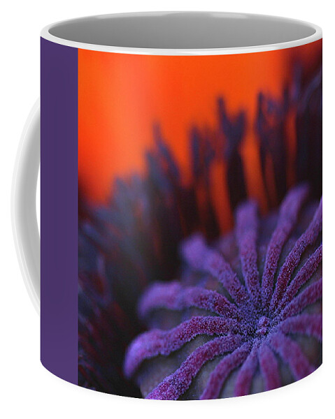 Macro Coffee Mug featuring the photograph Inside Poppy 0607 by Julie Powell