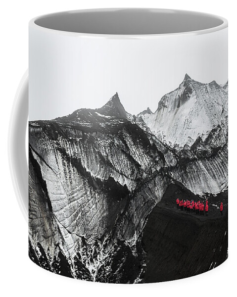 Volcano Coffee Mug featuring the photograph Inside the Caldera by Linda Villers