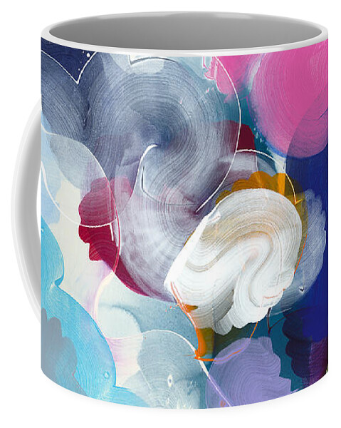 Abstract Coffee Mug featuring the painting Inside This World by Claire Desjardins