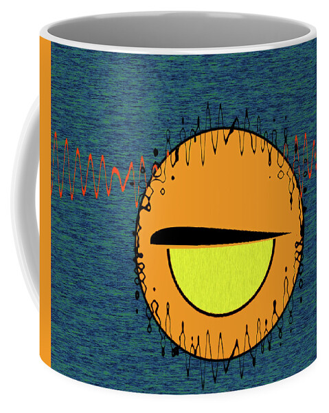 Insomnia Modern Art Coffee Mug featuring the digital art Insomnia Modern Art by Dan Sproul